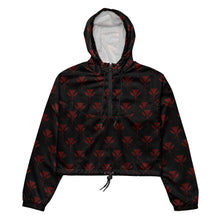 Load image into Gallery viewer, Red Kahili Women’s cropped windbreaker (back print)
