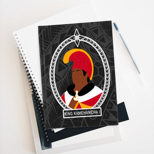 Tribal King Kamehameha I Journal - Ruled Line (Black)