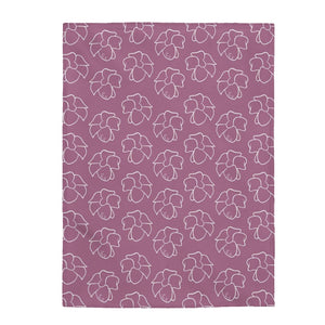 Puakenikeni Velveteen Plush Blanket (Purple)