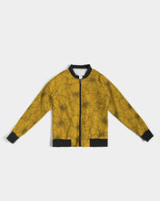 Load image into Gallery viewer, Hibiscus Women&#39;s Bomber Jacket (Yellow)
