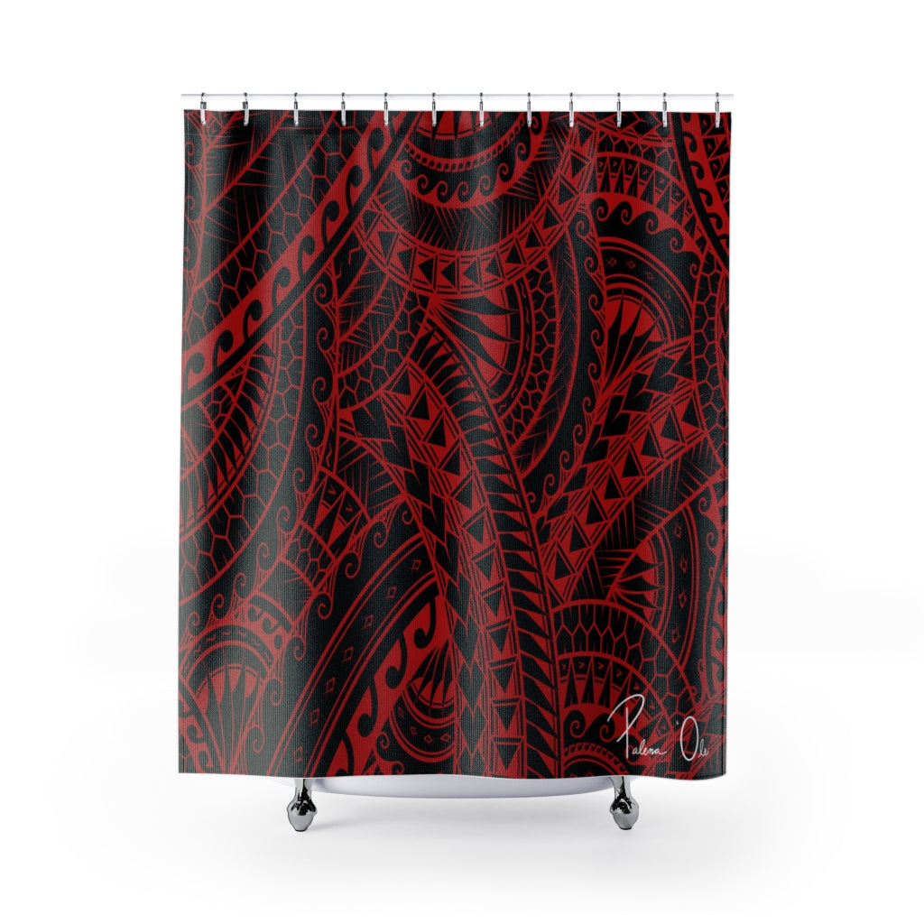 Tribal Shower Curtain (Red)