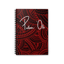 Load image into Gallery viewer, Tribal Spiral Notebook - Ruled Line (Red)
