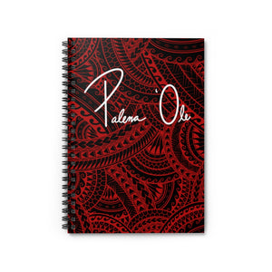 Tribal Spiral Notebook - Ruled Line (Red)