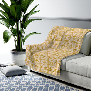 Lani Velveteen Plush Blanket (Yellow)