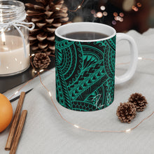 Load image into Gallery viewer, Tribal Graphic Mug 11oz (Teal)
