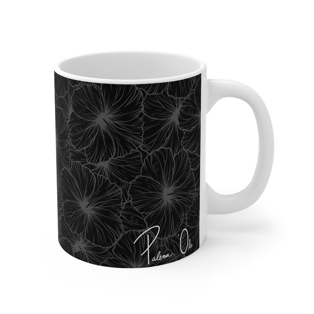 Hibiscus Graphic Mug 11oz (Gray)