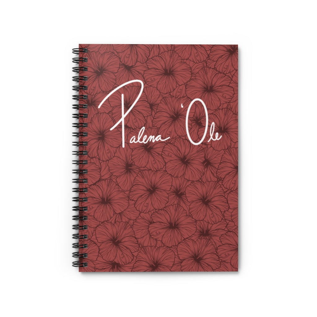 Hibiscus Spiral Notebook - Ruled Line (Pink)
