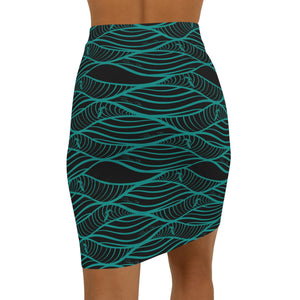 NALU Skirt (Black & Teal)