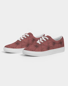 Hibiscus Women's Lace Up Canvas Shoe (Pink)