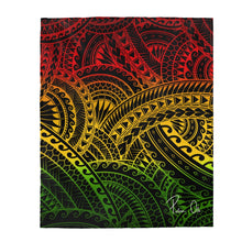 Load image into Gallery viewer, Tribal Velveteen Plush Blanket (Reggae)
