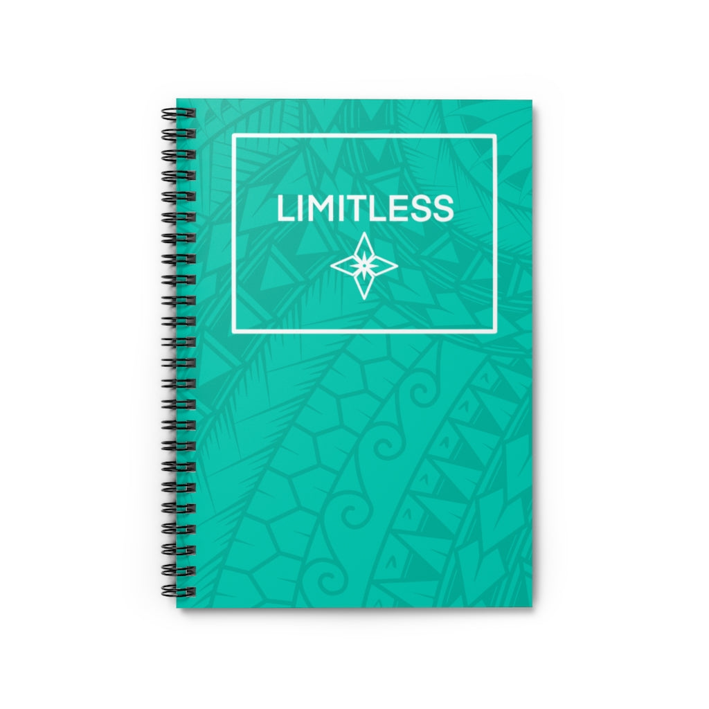 Tribal LIMITLESS Square Spiral Notebook - Ruled Line (Teal)