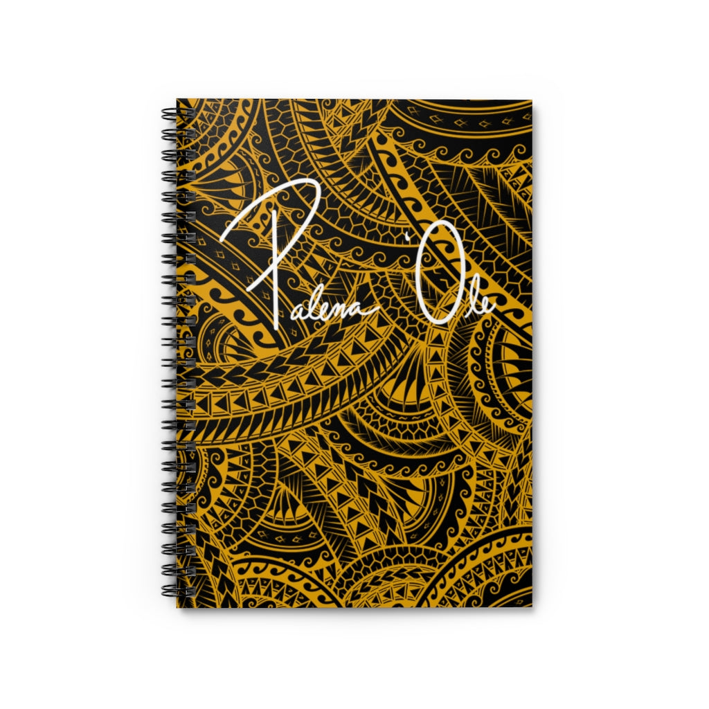 Tribal Spiral Notebook - Ruled Line (Yellow)