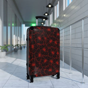 Hibiscus Suitcase (Red Outline)