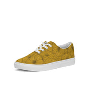 Load image into Gallery viewer, Hibiscus Women&#39;s Lace Up Canvas Shoe (Yellow)
