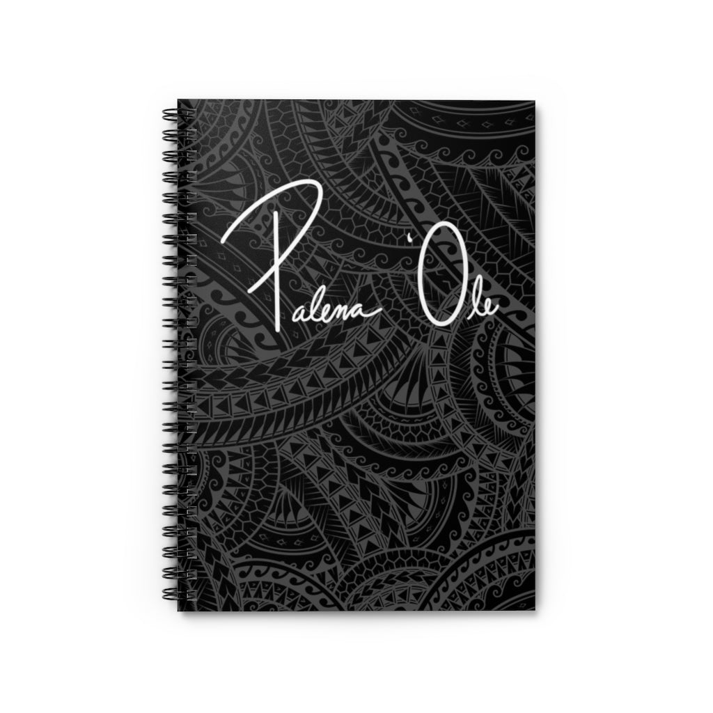 Tribal Spiral Notebook - Ruled Line (Gray)