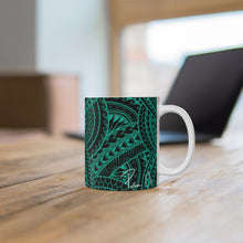 Load image into Gallery viewer, Tribal Graphic Mug 11oz (Teal)
