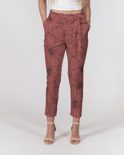 Load image into Gallery viewer, Hibiscus Women&#39;s Belted Tapered Pants (Pink)
