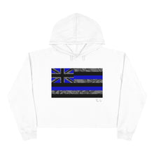 Load image into Gallery viewer, Kanaka Kollection Tribal Flag Cropped Hoodie (Royal Blue)
