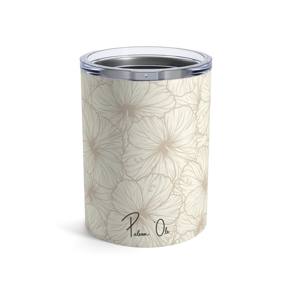 Hibiscus Tumbler Cup 10oz (Off White)