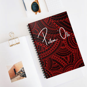 Tribal Spiral Notebook - Ruled Line (Red)