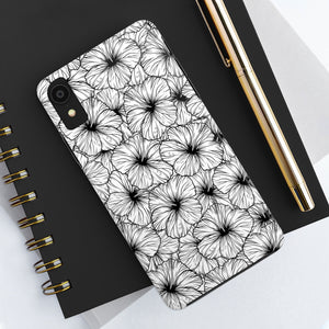 Hibiscus Phone Case (B&W)