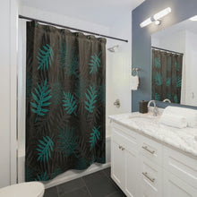 Load image into Gallery viewer, Laua’e Shower Curtain (Teal)
