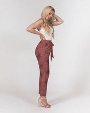 Load image into Gallery viewer, Hibiscus Women&#39;s Belted Tapered Pants (Pink)
