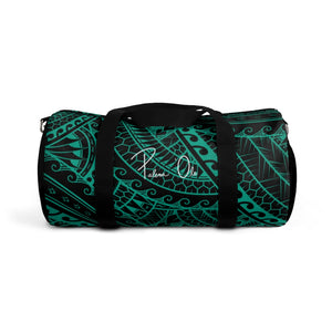 Tribal Script Duffel Bag (Teal)