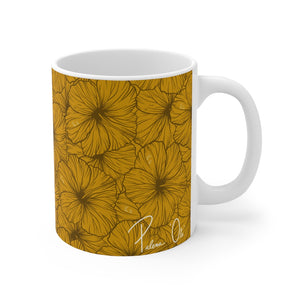 Hibiscus Graphic Mug 11oz (Yellow)