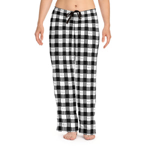 Women s Kanaka Plaid Pajama Pants White Palena Ole Hawaii