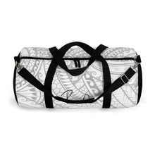 Load image into Gallery viewer, Tribal Script Duffel Bag (White)
