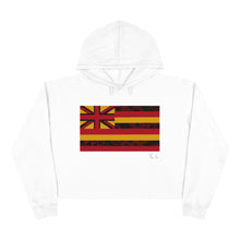 Load image into Gallery viewer, Kanaka Kollection Tribal Flag Cropped Hoodie (Red)
