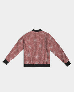 Hibiscus Women's Bomber Jacket (Light Pink)