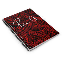 Load image into Gallery viewer, Tribal Spiral Notebook - Ruled Line (Red)
