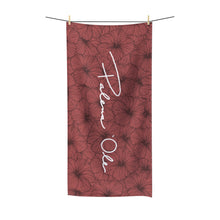 Load image into Gallery viewer, Hibiscus Script Polycotton Towel (Pink)
