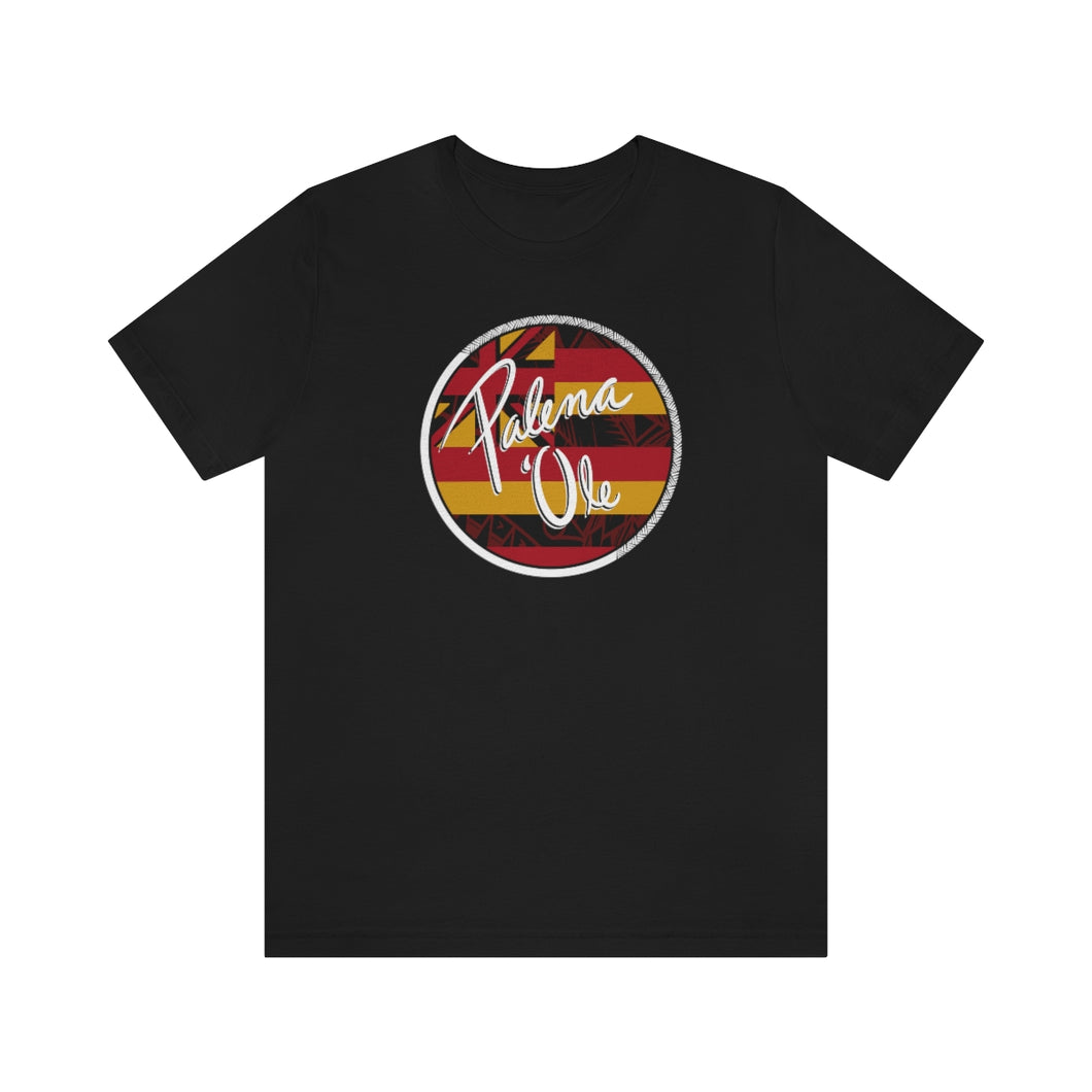 Kanaka Kollection Palena ‘Ole Flag Unisex Jersey Short Sleeve Tee (Red)