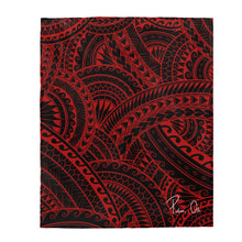 Load image into Gallery viewer, Tribal Velveteen Plush Blanket (Red)
