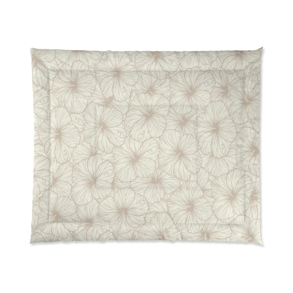 Hibiscus Comforter (Off White)