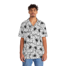 Load image into Gallery viewer, Hibiscus Aloha Shirt (B&amp;W)
