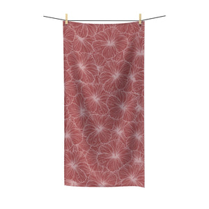 Hibiscus Polycotton Towel (Light Pink)