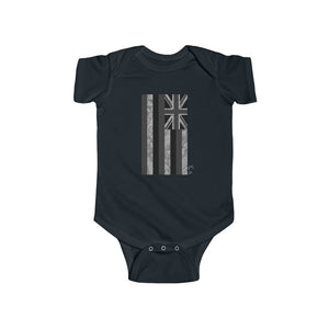 Kanaka Kollection Tribal Flag Infant Fine Jersey Bodysuit (B&W)