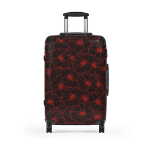Hibiscus Suitcase (Red Outline)