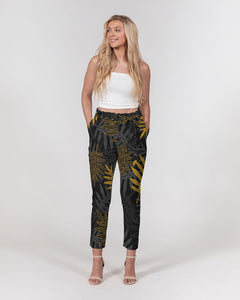 Laua’e Women's Belted Tapered Pants (Yellow)