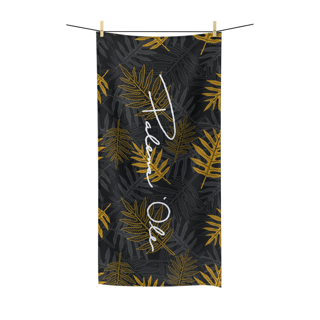 Laua’e Polycotton Script Towel (Yellow)