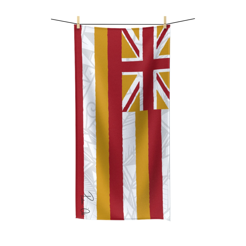 Tribal Flag Polycotton Towel (White)