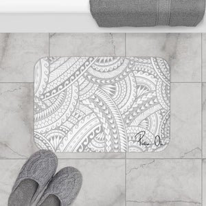 Tribal Bath Mat (White)