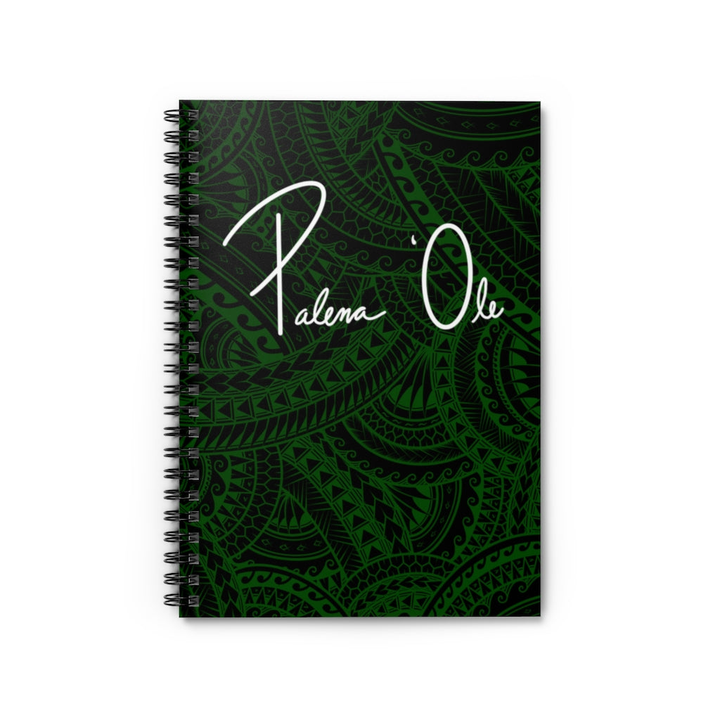 Tribal Spiral Notebook - Ruled Line (Green)