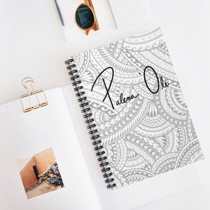 Tribal Spiral Notebook - Ruled Line (White)