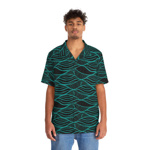 NALU Aloha Shirt (Black & Teal)
