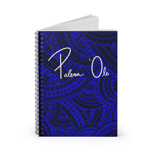 Tribal Spiral Notebook - Ruled Line (Royal Blue)